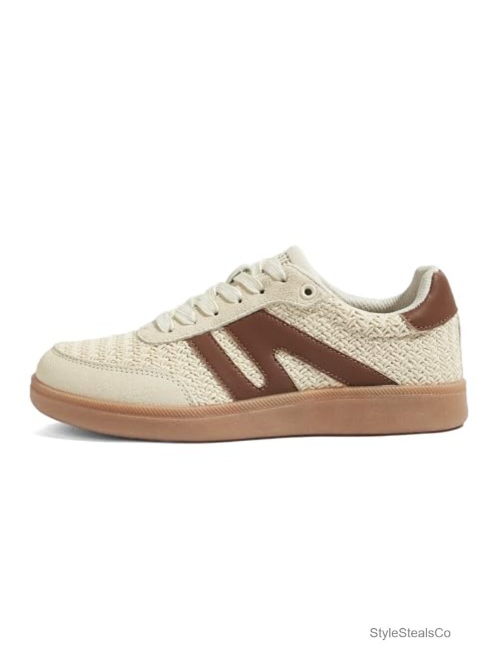 Women's Retro Suede & Leather Fashion Sneakers with Gum Sole